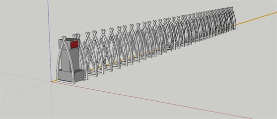 电动伸缩门设计SU模型原创分享 从概念到建模的完整流程